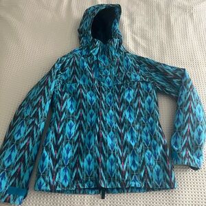 Burton Vibrant Blue Jacket with Patterned Accents